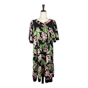 Island Attitude Hawaiian V-neck Dress Size Womens XL Floral